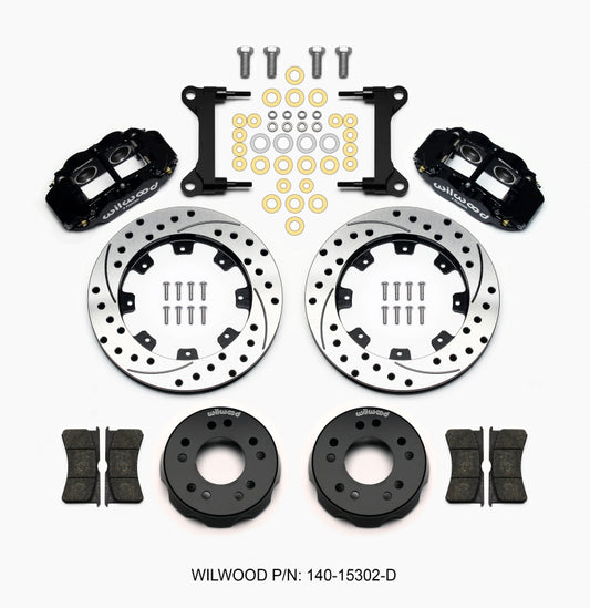 Wilwood Narrow Superlite 6R Front Kit 12.19in Drilled 63-87 C10 w/ Wilwood Pro Spindles - #140-15302-D