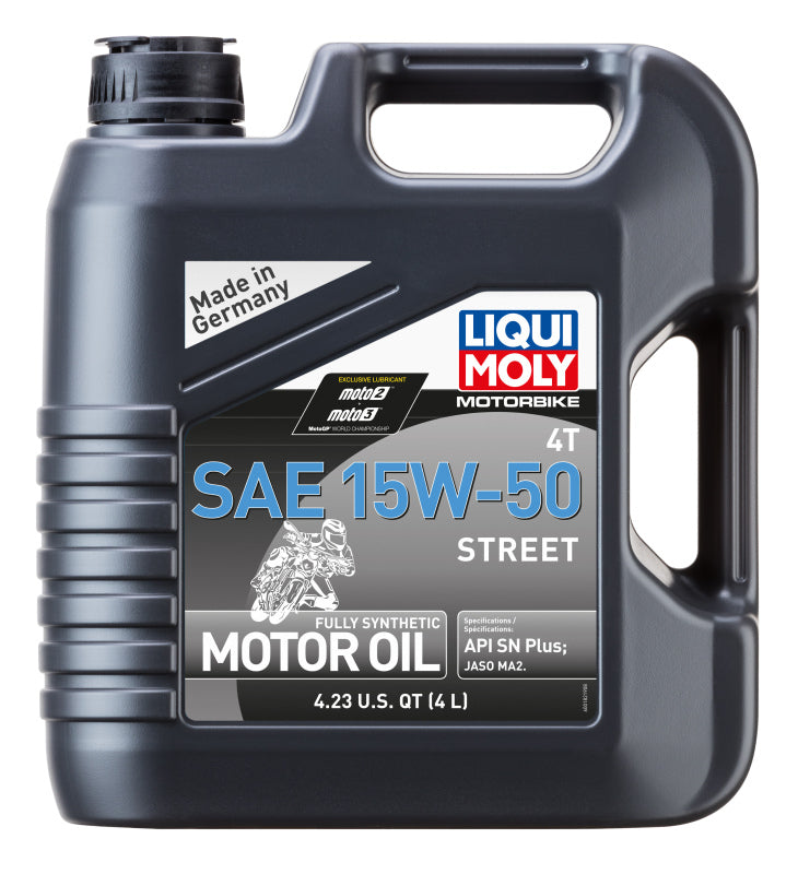 LIQUI MOLY 4L Motorbike 4T SAE 15W-50 Street (20060) - Pack of 4