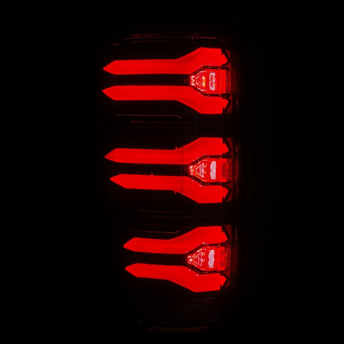 AlphaRex 659092 17-19 Ford F150/F250/F350 LUXX LED Taillights - Black-Red