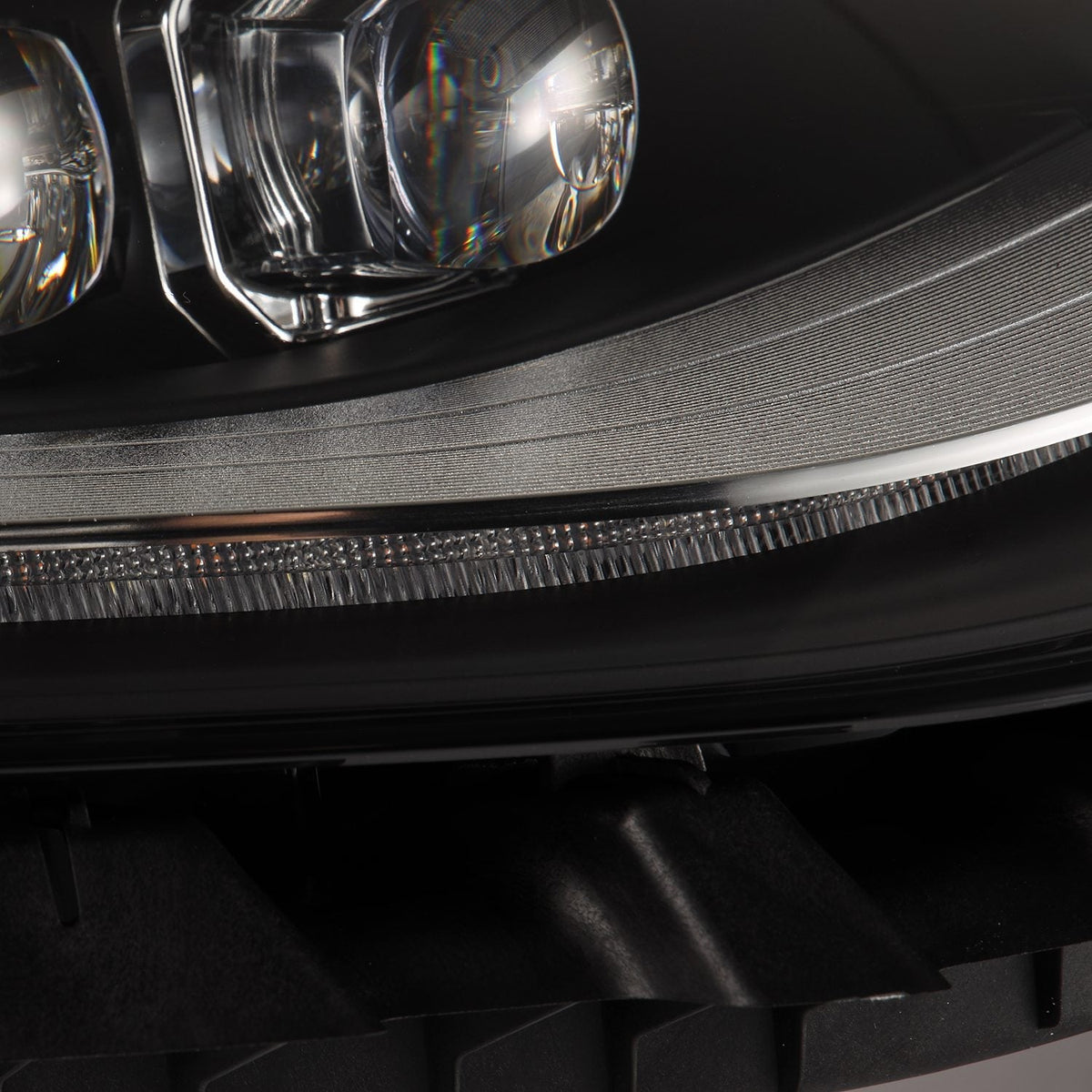 AlphaRex 880860 17-22 Tesla Model 3/20-23 Model Y NOVA-Series LED Projector Headlights Black with Activation Light & Sequential Signal