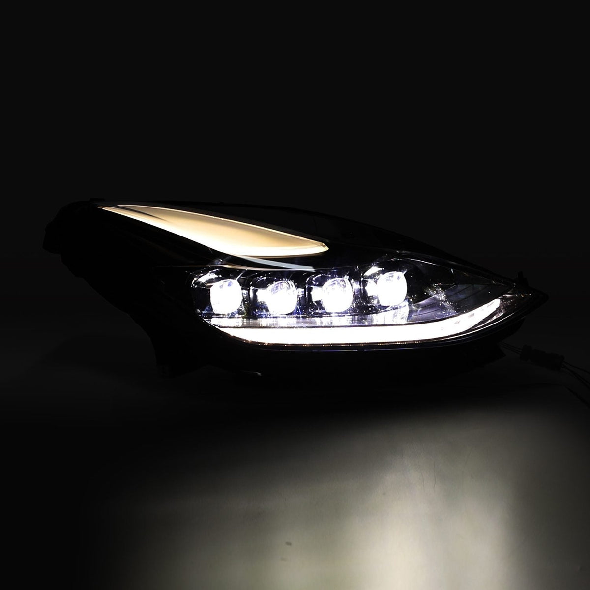 AlphaRex 880860 17-22 Tesla Model 3/20-23 Model Y NOVA-Series LED Projector Headlights Black with Activation Light & Sequential Signal