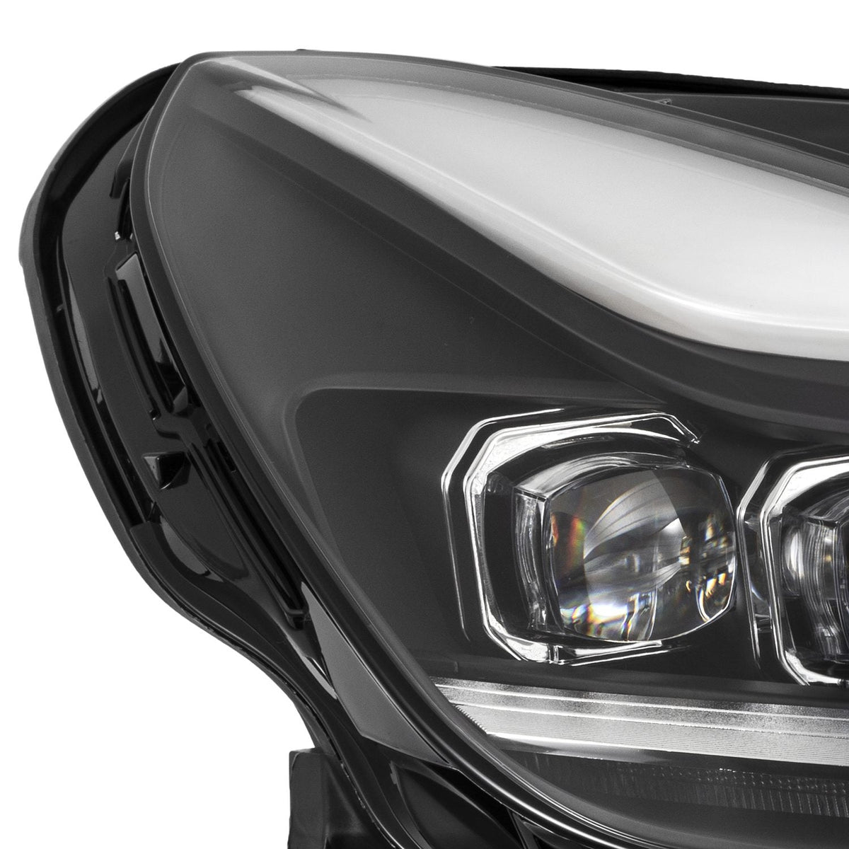 AlphaRex 880860 17-22 Tesla Model 3/20-23 Model Y NOVA-Series LED Projector Headlights Black with Activation Light & Sequential Signal