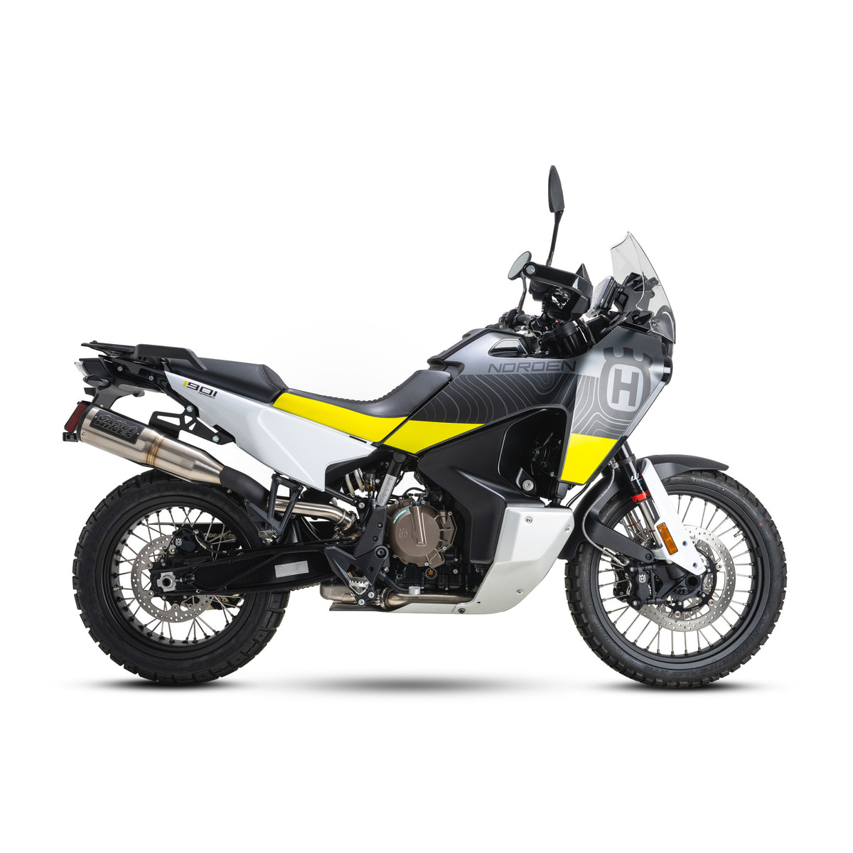Vance & Hines 17415 Hi-Output 450 Slip-On Brushed for 2019-2023 KTM 790/890 Adventure