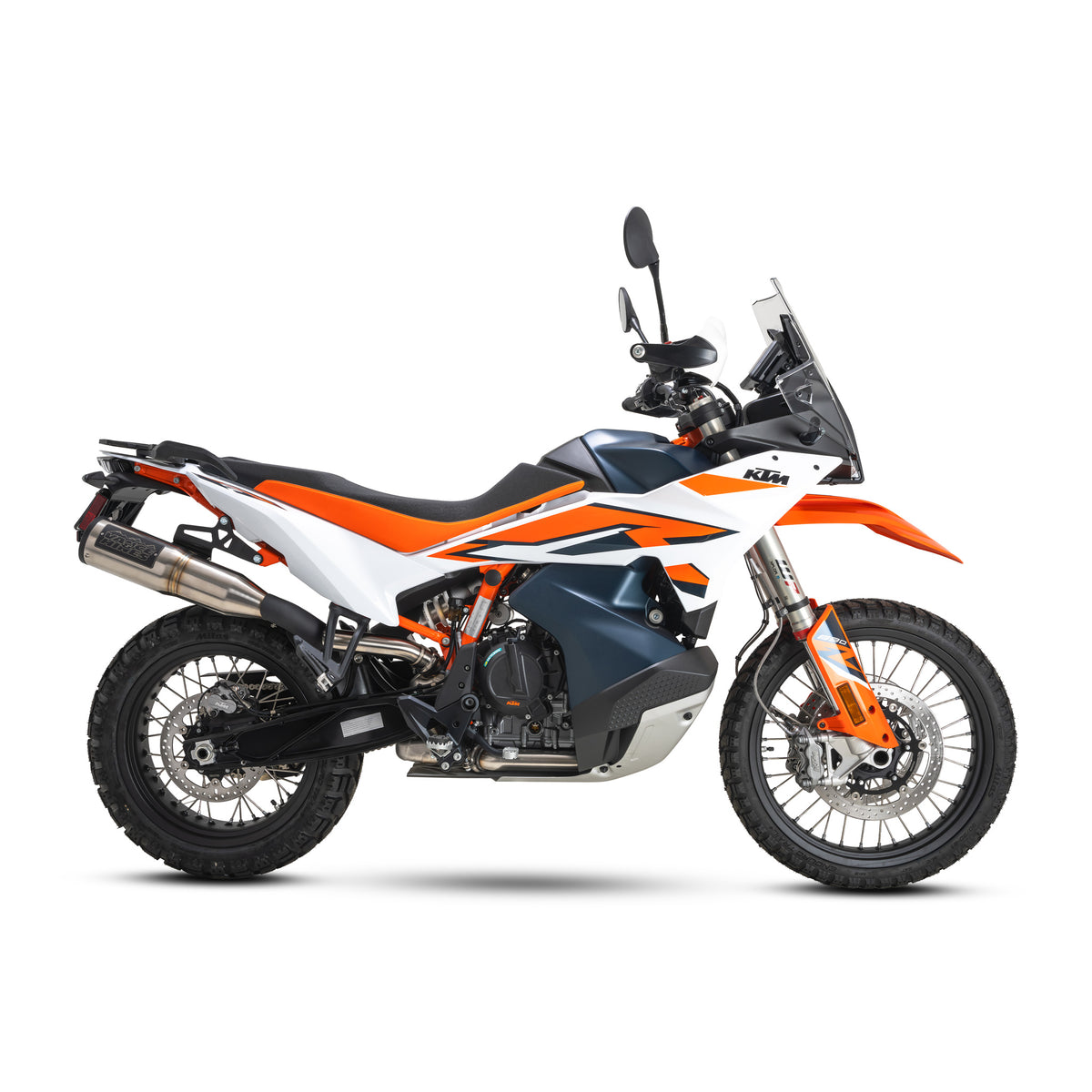 Vance & Hines 17415 Hi-Output 450 Slip-On Brushed for 2019-2023 KTM 790/890 Adventure