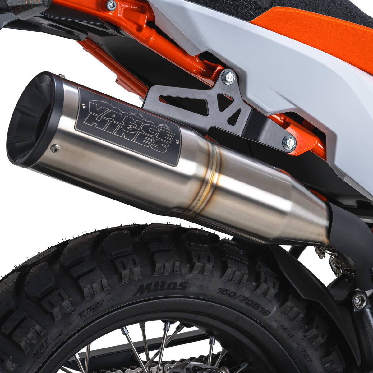 Vance & Hines 17415 Hi-Output 450 Slip-On Brushed for 2019-2023 KTM 790/890 Adventure