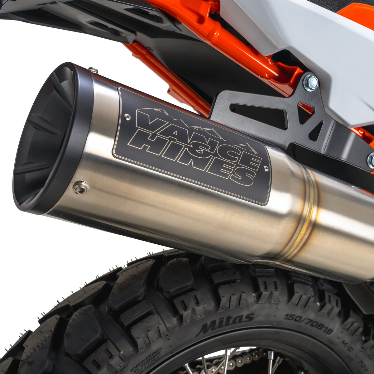 Vance & Hines 17415 Hi-Output 450 Slip-On Brushed for 2019-2023 KTM 790/890 Adventure