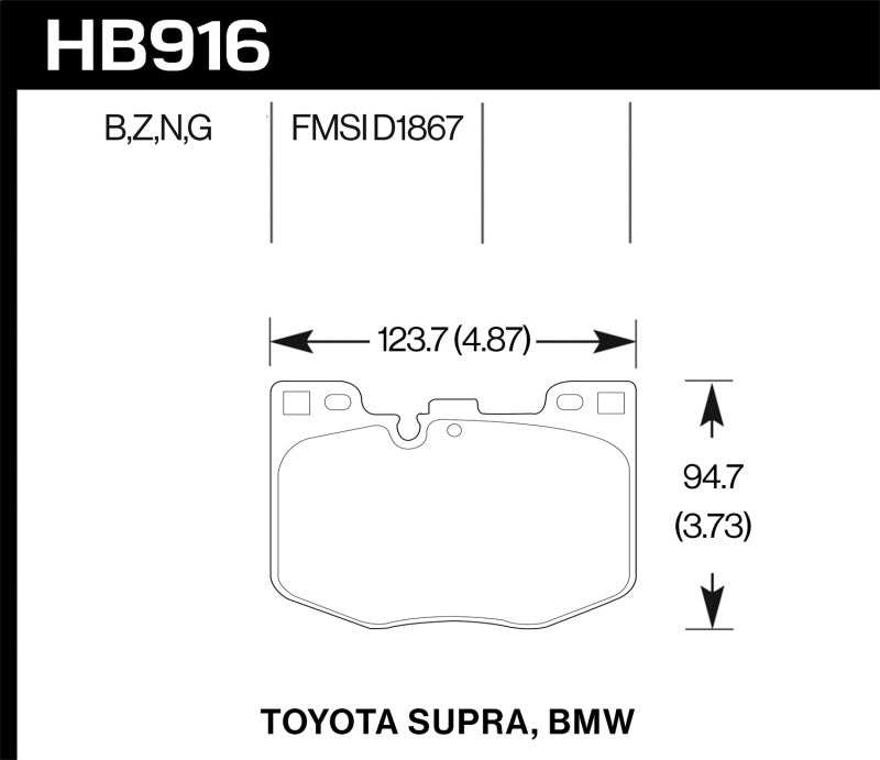 Hawk Performance HB916Z.740 Performance Ceramic Street Brake Pads
