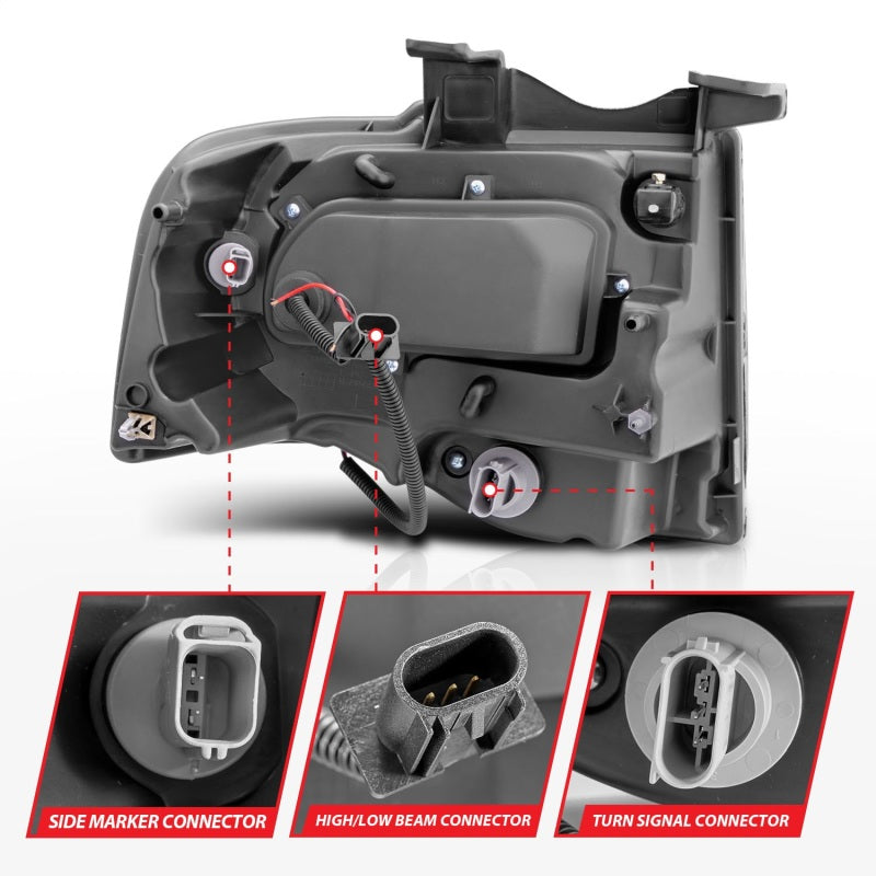 ANZO 2007-2014 Ford Expedition LED Projector Headlights