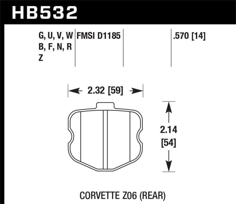Hawk Performance HB532N.570 HP Plus Crossover Street/Motorsport Brake Pads