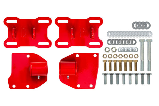 UMI Performance 4008-R LSX Motor Mounts Red for 1968-1972 GM A-Body
