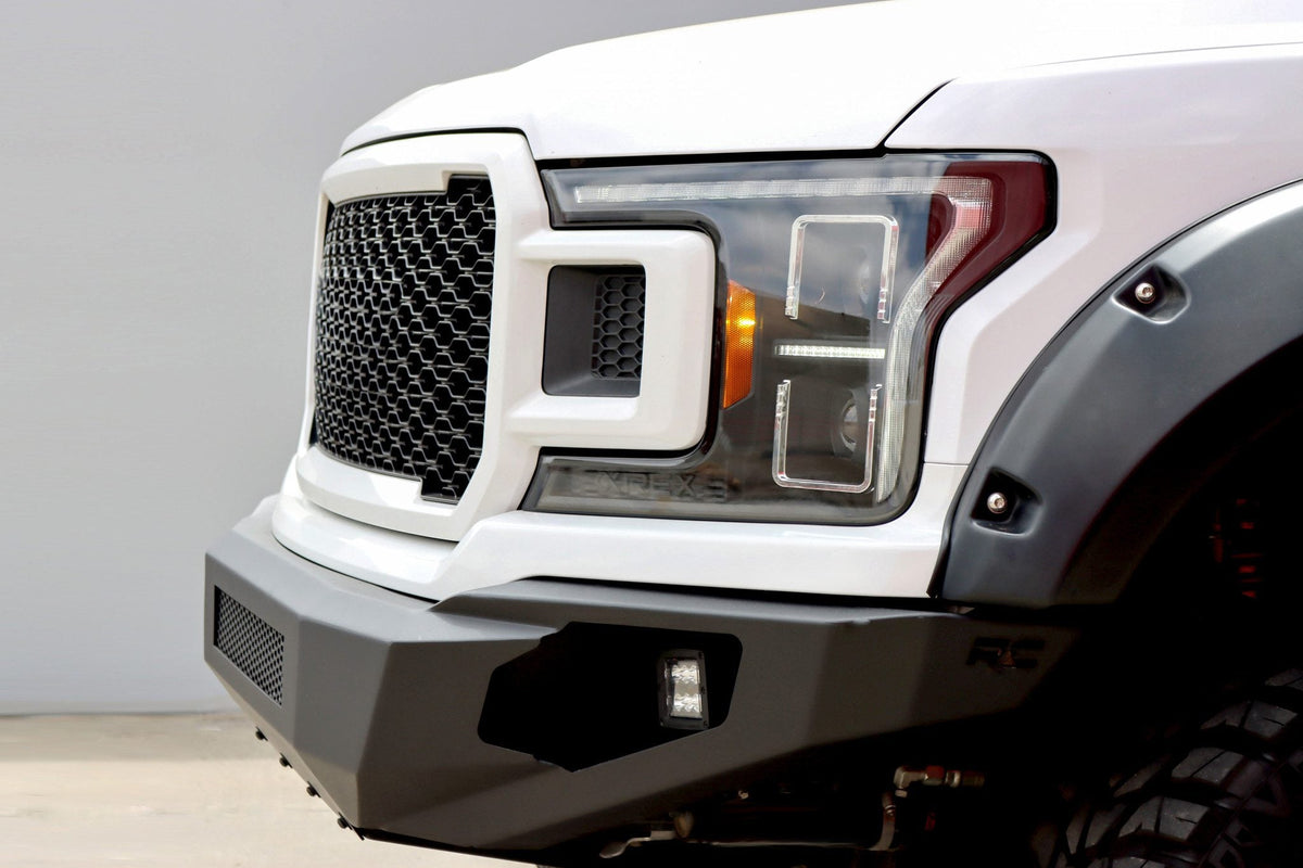 AlphaRex 880250 18-20 Ford F-150 (Req. Converter F150 with Stock LED) LUXX LED Projector Headlights Black Activation Light Sequential Signal Switchback DRL