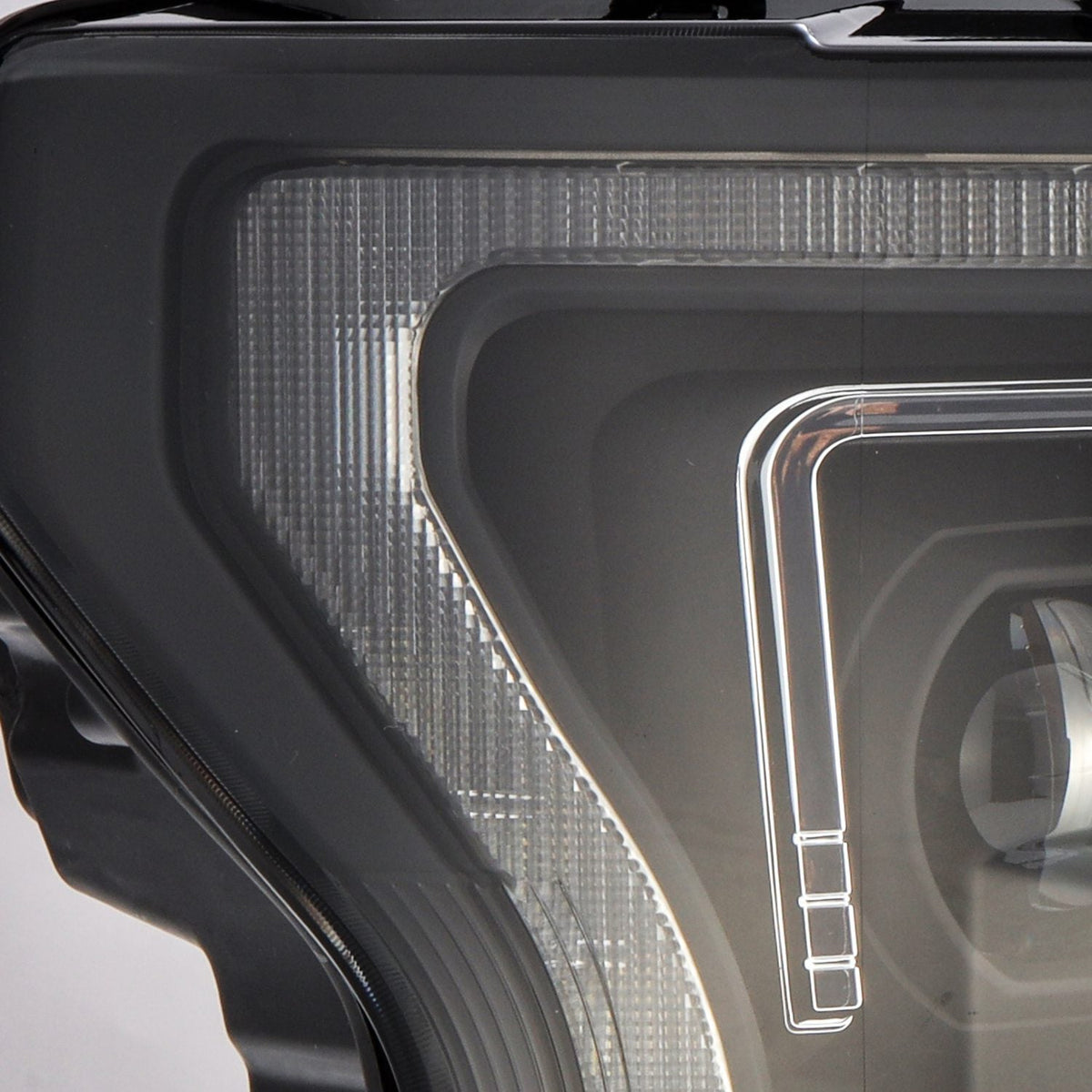 AlphaRex 880250 18-20 Ford F-150 (Req. Converter F150 with Stock LED) LUXX LED Projector Headlights Black Activation Light Sequential Signal Switchback DRL