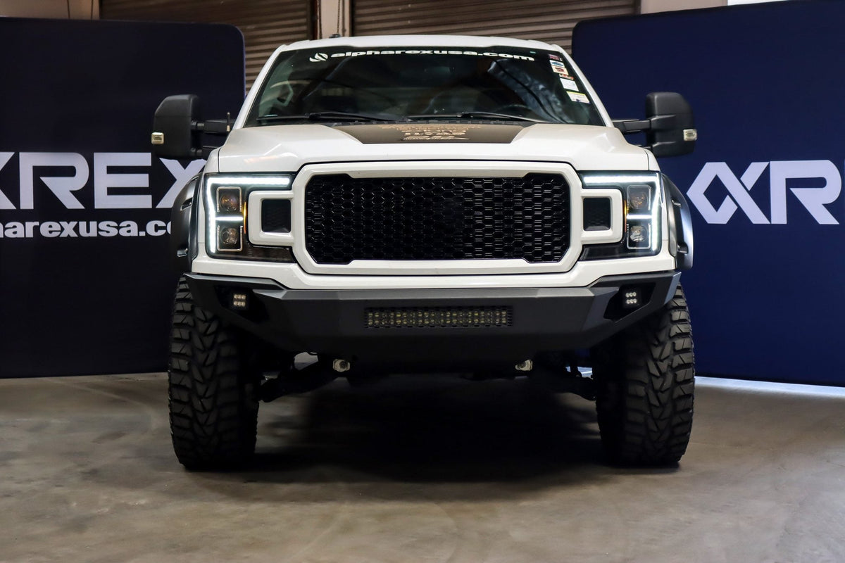 AlphaRex 880252 18-21 Ford F150 PRO-Series Projector Headlights - Black with DRL & Sequential Signal