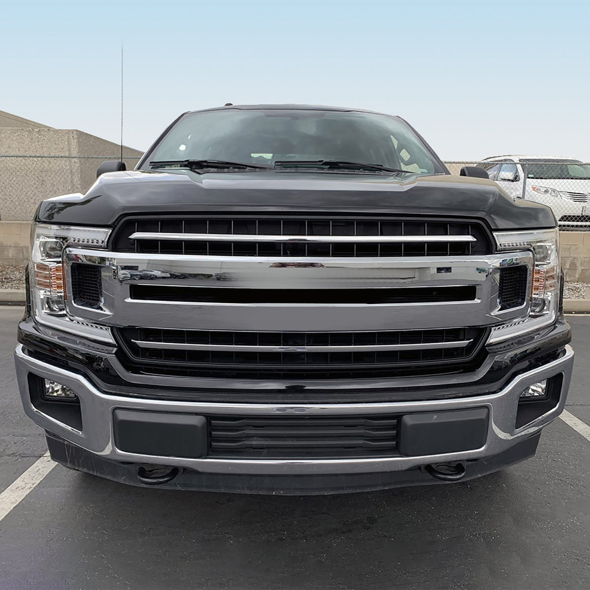 AlphaRex 880187 18-19 Ford F-150 PRO-Series Projector Headlights Plank Style Chrome with Activation Light/Sequential Signal