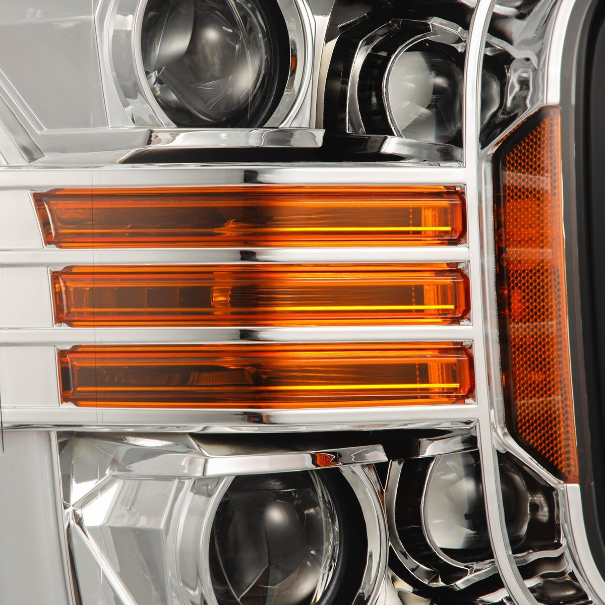 AlphaRex 880187 18-19 Ford F-150 PRO-Series Projector Headlights Plank Style Chrome with Activation Light/Sequential Signal