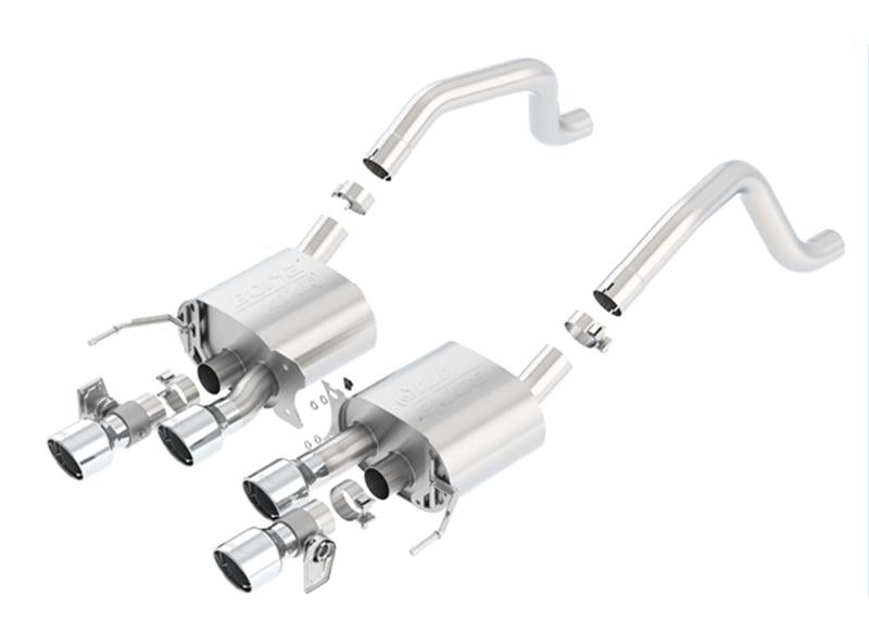 Borla 11903 15 Chevy Corvette C7 ZO6 6.2L w/o AFM w/ NPP ATAK Quad RD RL IC Tips Center Rear Exit Exhaust - #11903