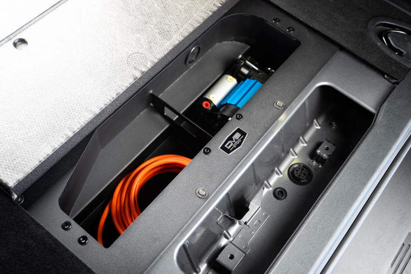 DV8 Offroad 21-23 Ford Bronco (Exc. Bronco Raptor) Air Compressor Mount & Storage Box - #CMBR-01