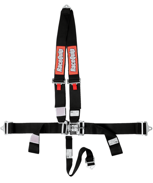 RaceQuip 713003 Black Latch & Link V-Type 4-Point Seat Belt