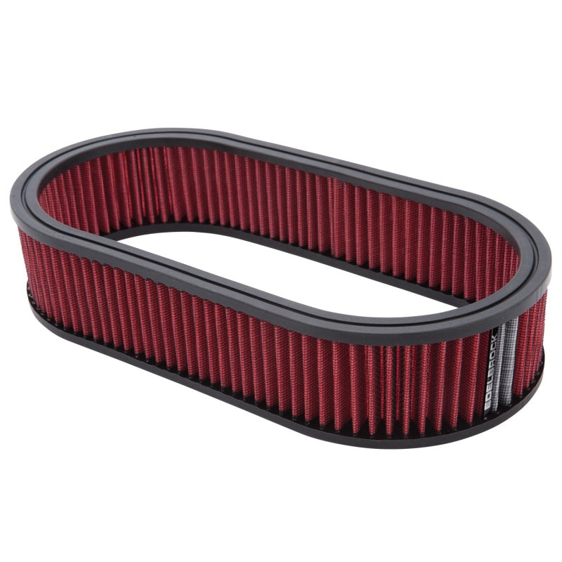 Edelbrock 1226 Air Cleaner Element Oval 2.5 in Tall Red with White Strip