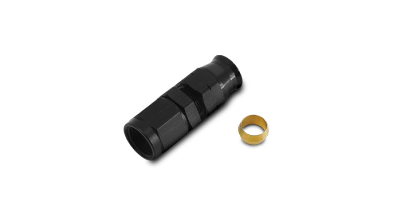 Vibrant -8AN Female to 0.375in Tube Adapter Fitting (w/Brass Olive Insert)