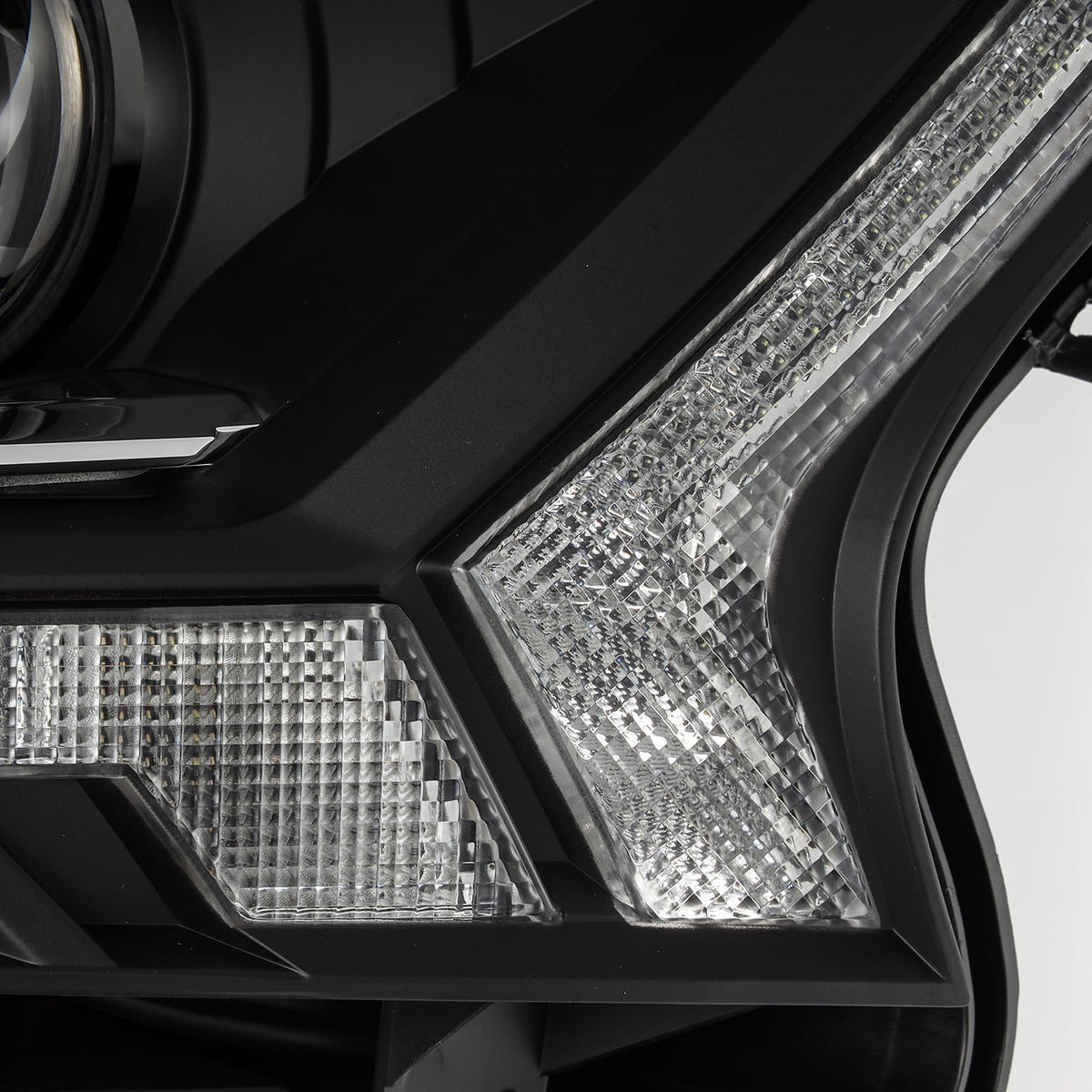 AlphaRex 880122 19-21 Ford Ranger LUXX LED Projector Headlights Plank Style Black with Sequential Signal/DRL