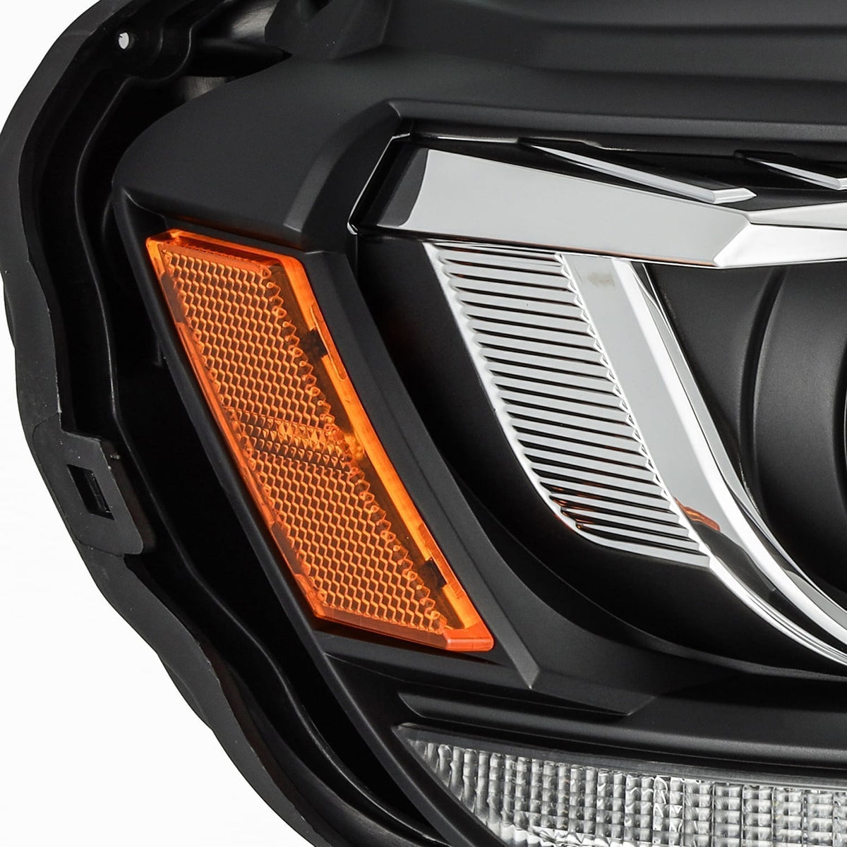 AlphaRex 880122 19-21 Ford Ranger LUXX LED Projector Headlights Plank Style Black with Sequential Signal/DRL