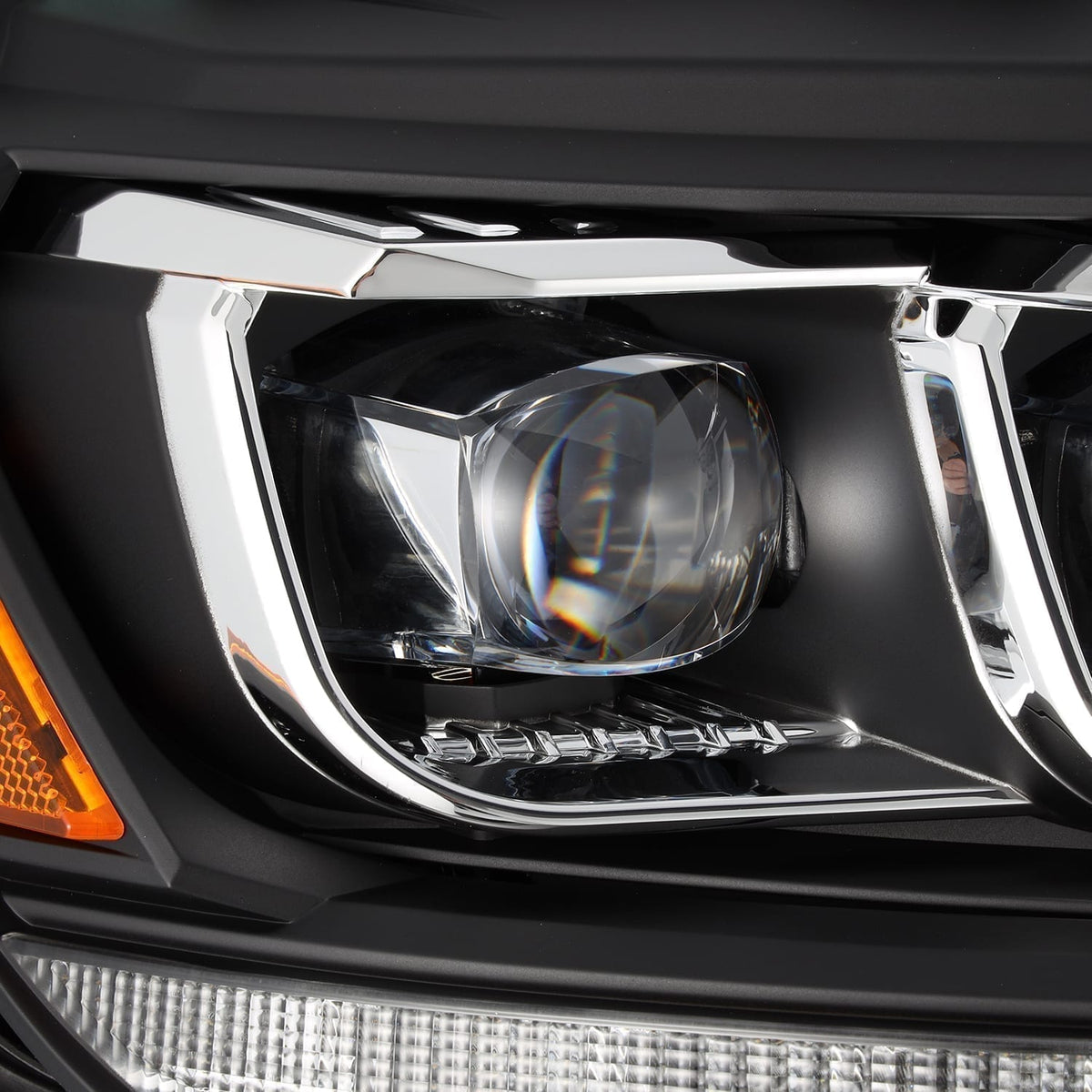 AlphaRex 880124 19-21 Ford Ranger NOVA LED Projector Headlights Plank Style Black with Activation Light/Sequential Signal/DRL
