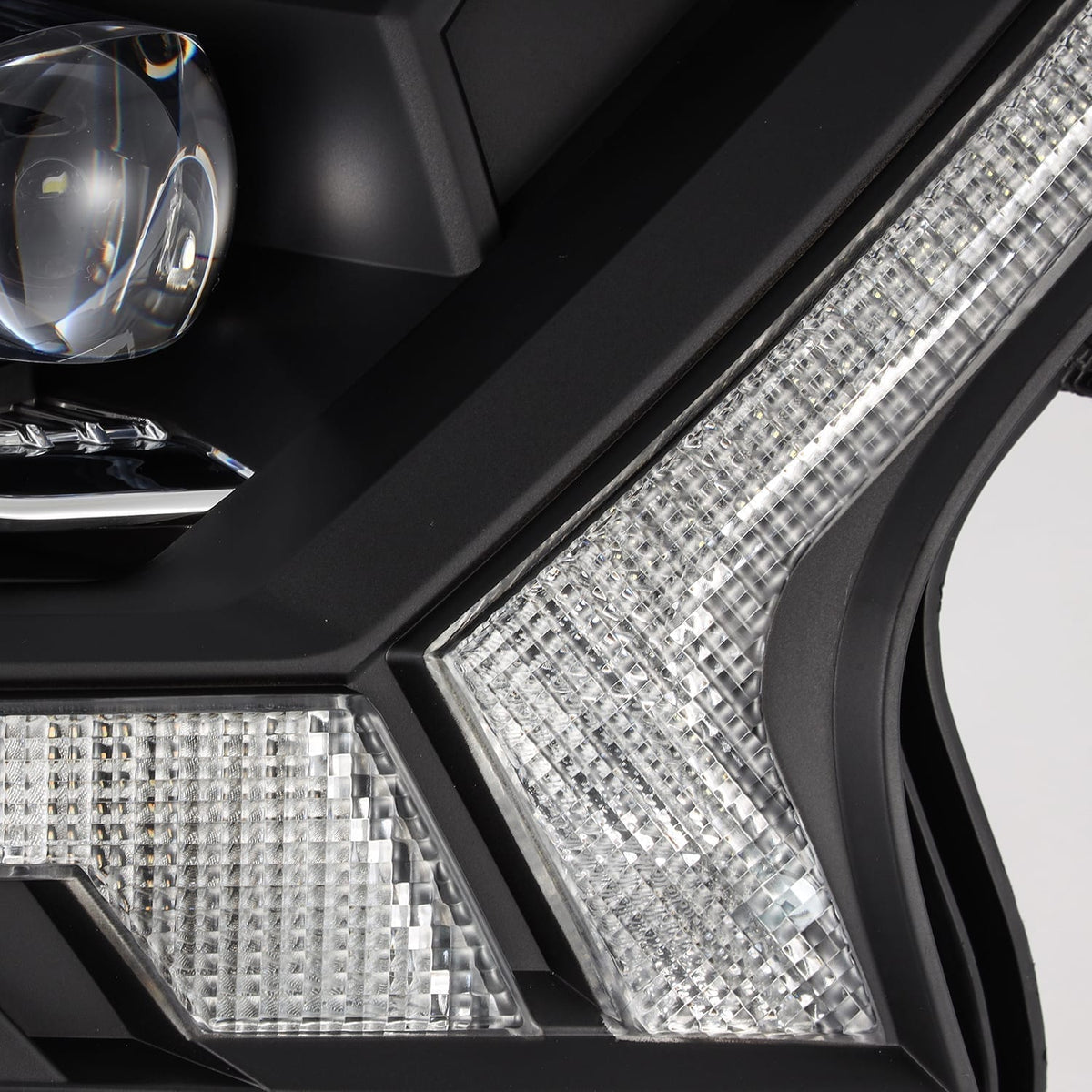 AlphaRex 880124 19-21 Ford Ranger NOVA LED Projector Headlights Plank Style Black with Activation Light/Sequential Signal/DRL