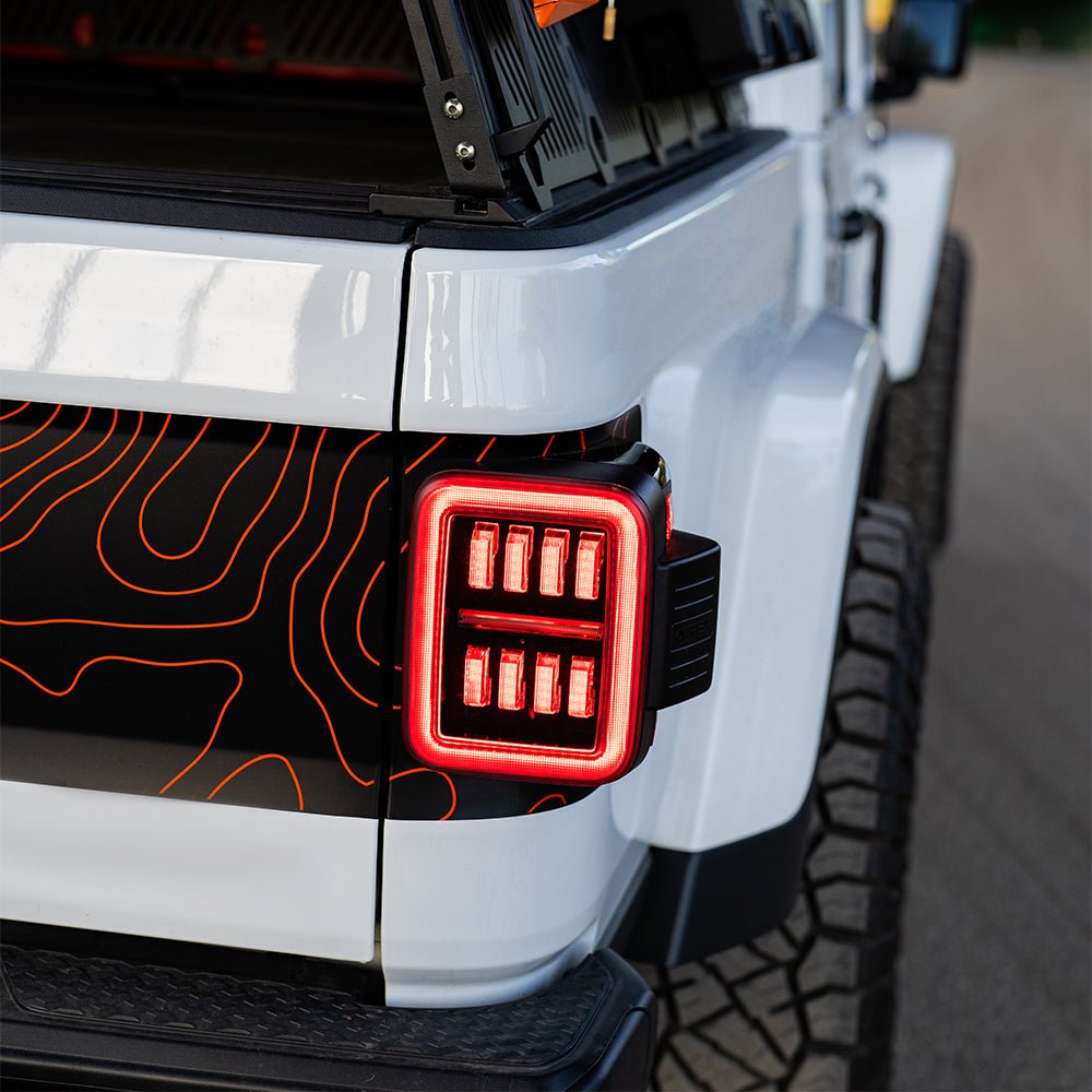 AlphaRex 602060 19-24 Jeep Gladiator JT Nova-Series Prismatic LED Tail Lights - Chrome