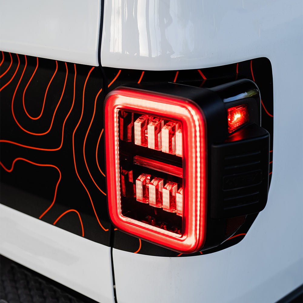 AlphaRex 602060 19-24 Jeep Gladiator JT Nova-Series Prismatic LED Tail Lights - Chrome