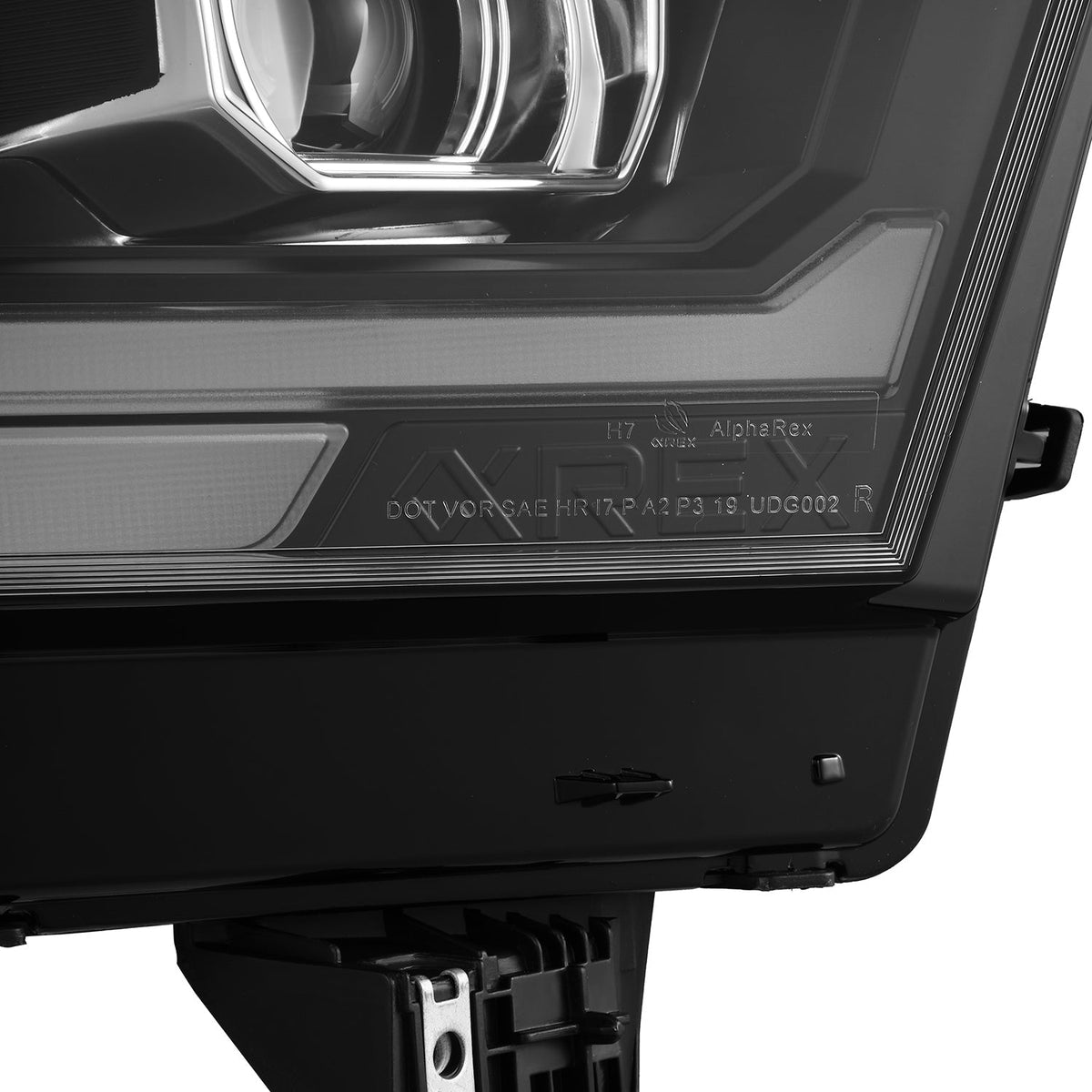 AlphaRex 880576 19-22 Dodge Ram 1500 LUXX LED Projector Headlights Black with Sequential Activation Light/Sequential Signal/DRL