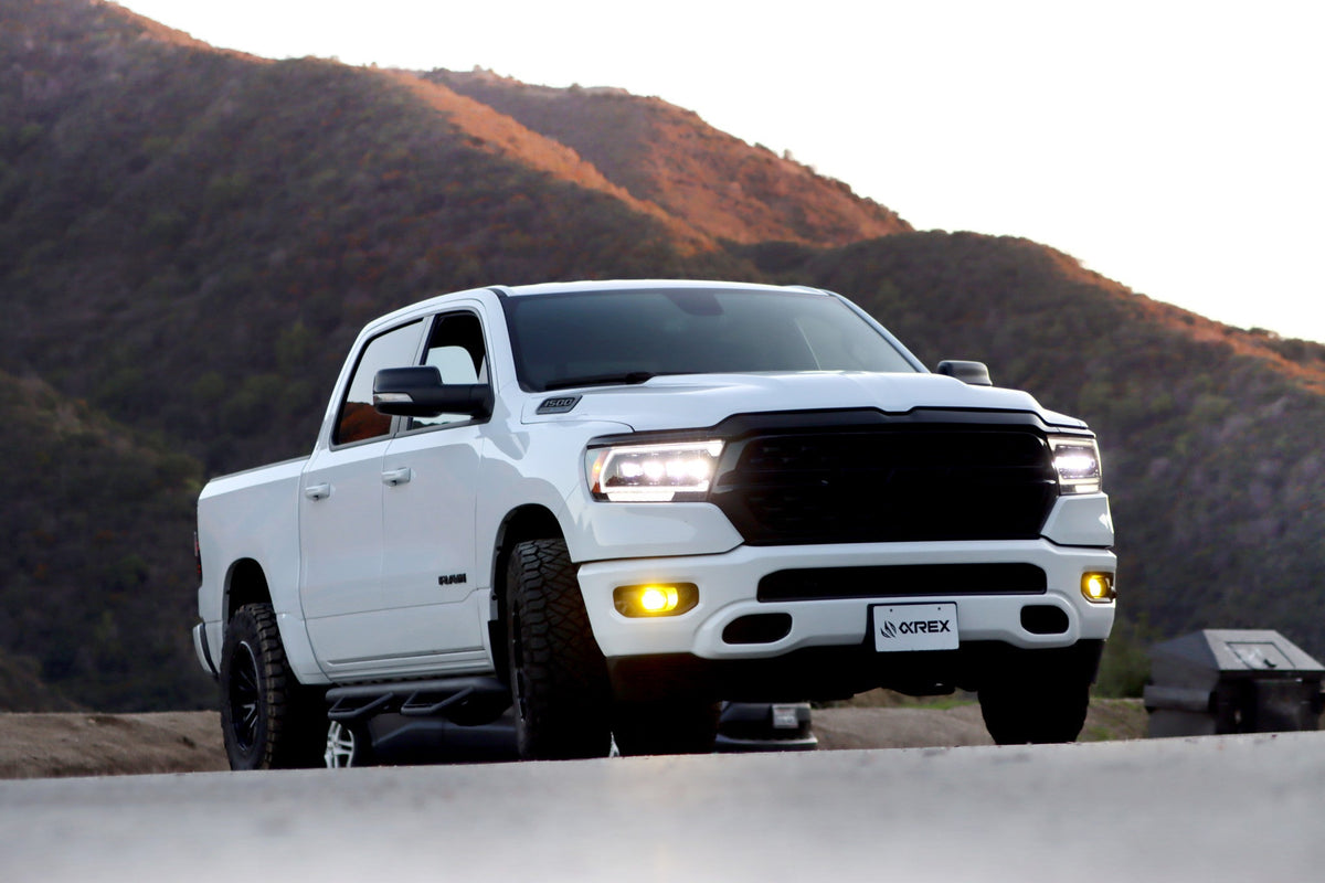 AlphaRex 880578 19-23 Dodge Ram 1500 (No Classic/Ltd/TRX) NOVA-Series Projector Headlights Black (Req. Converter)