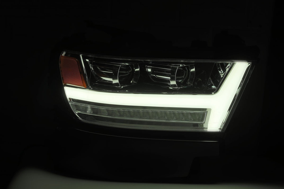 AlphaRex 880514 19-20 Ram 1500 HD PRO-Series Projector Headlight Plank Styl Chrome with Activation Light/Sequential Signal/Plank DRL