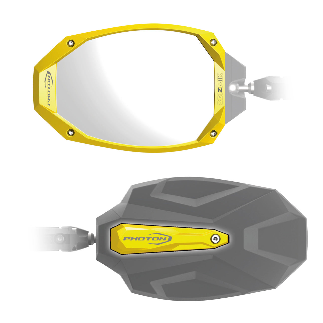 Seizmik 04+ Can Am/Hon/Kaw/Kub/Polaris/Yam Photon Sideview Mirror - 2 in. Clamp Pair 56-18108