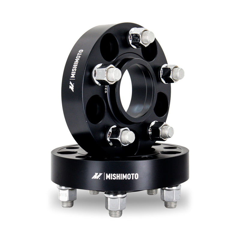 Mishimoto Mishimoto Wheel Spacers 5x114.3 64.1 CB M14x1.5 25mm BK - #MMWS-012-250BK