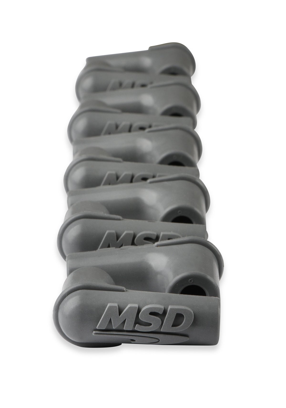 MSD 34514 Boots, 90 Degree Logo Spark Plug, Gray Silicone 50EA