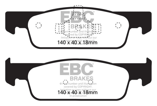 EBC 2016-2017 Smart Fortwo 0.9L Turbo Greenstuff Front Brake Pads DP22146
