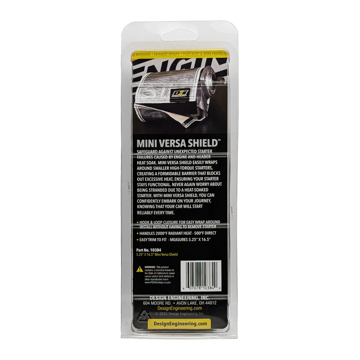DEI Versa-Shield Starter Shield 5-1/4in x 16-1/2in Universal Mini Heat Shield