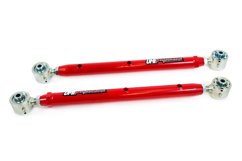 UMI Performance 4043-R Double Adjustable Lower Control Arms with Roto-Joints Red