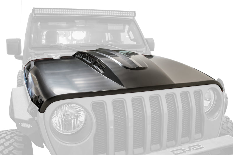 DV8 Offroad 18+ Jeep JL Heat Dispersion Hood - Primer Black - #HDMBJL-01