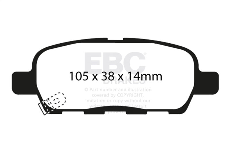EBC 02 Infiniti G35 3.5 w/o DCS Redstuff Rear Brake Pads DP31666C