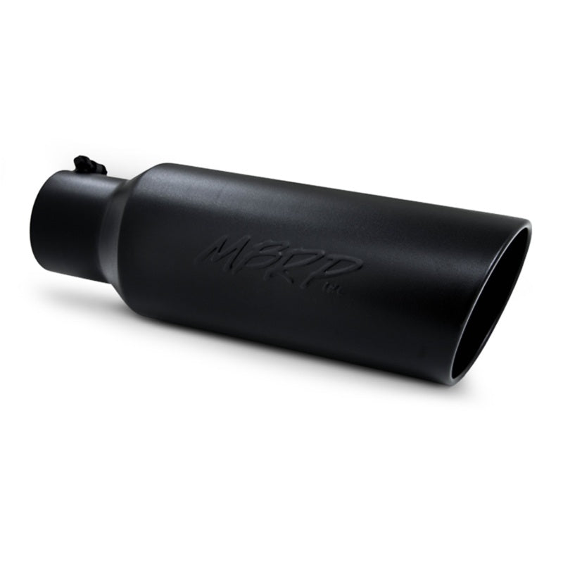 MBRP T5130BLK Black Finish 4in Inlet 18in Length 6in Outer Diameter Rolled End E...