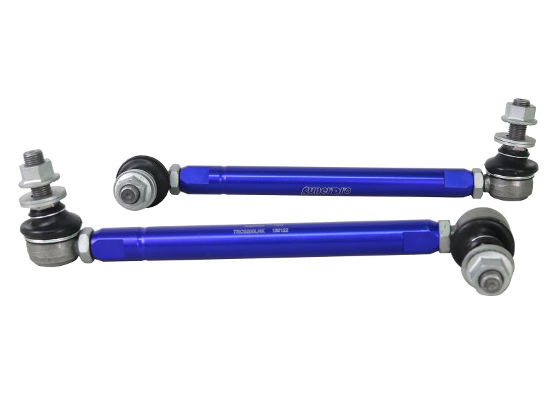 SuperPro Front Sway Bar Link Kit - Heavy Duty Adjustable (254mm-305mm Length, 12mm Studs)