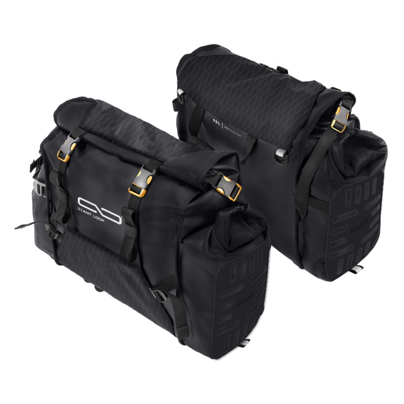 Giant Loop RTW25-B Round the World Panniers 90+L Black Motorcycle