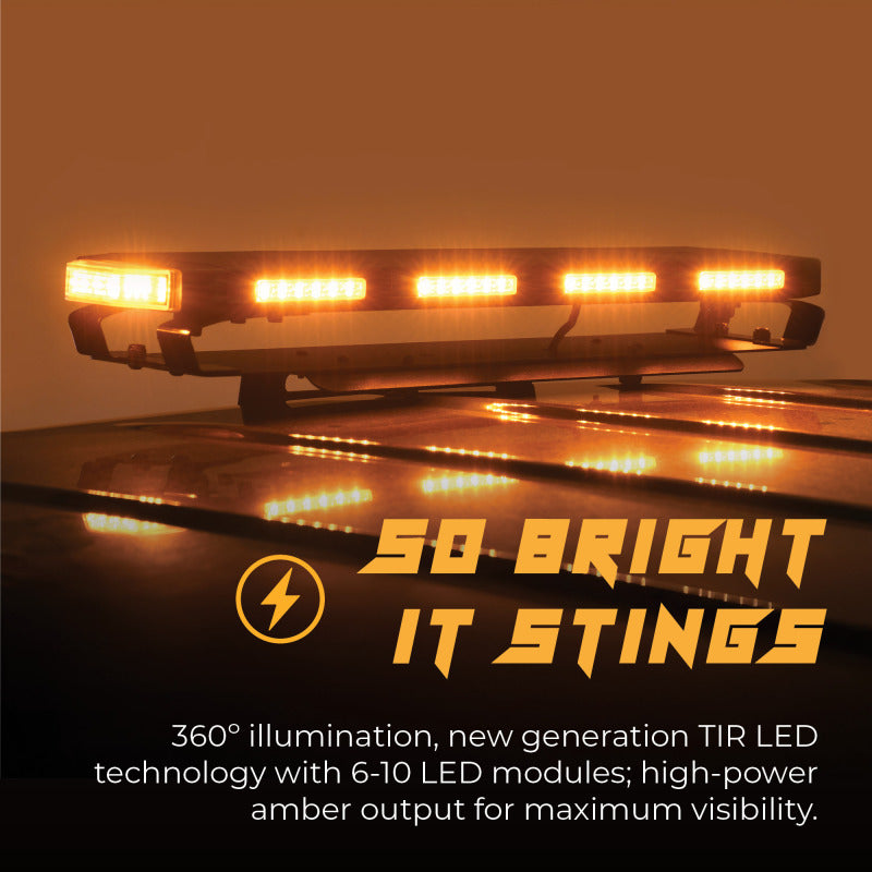 Putco for Universal 36in Tri Color Hornet Light (Amber/Blue/White) - LED Stealth Rooftop Strobe Bar