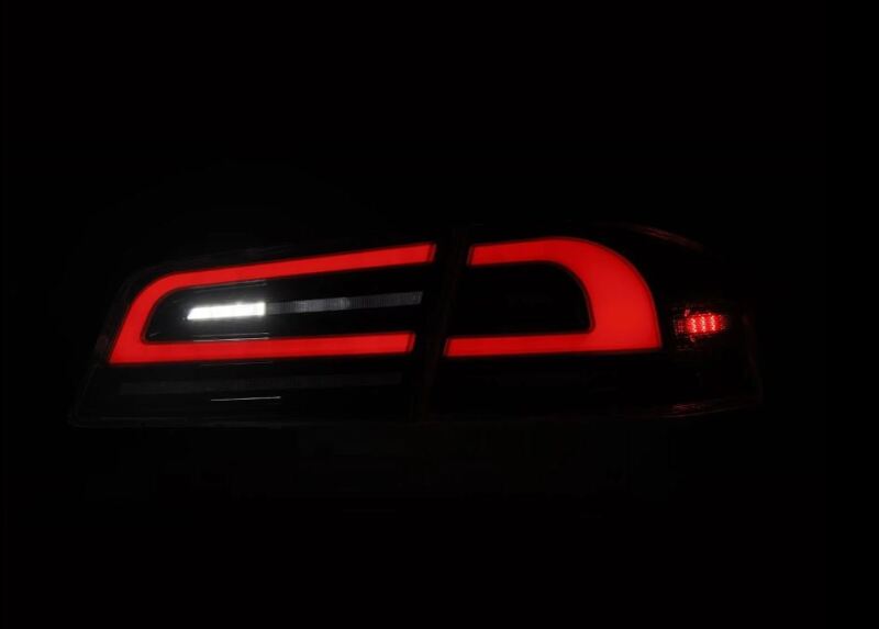 AlphaRex 601130 12-21 Tesla Model S LUXX-Series LED Tail Lights - Black/Red (US Models Only)