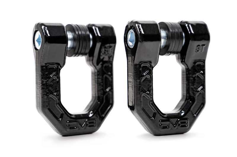 DV8 Offroad Elite Series D-Ring Shackles - Pair (Black) - #UNSK-01BL
