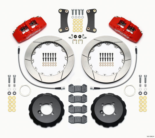 Wilwood Dynapro 6 Front Hat Kit 12.88in Red 2002-Up Mini Cooper w/ Lines - #140-13062-R