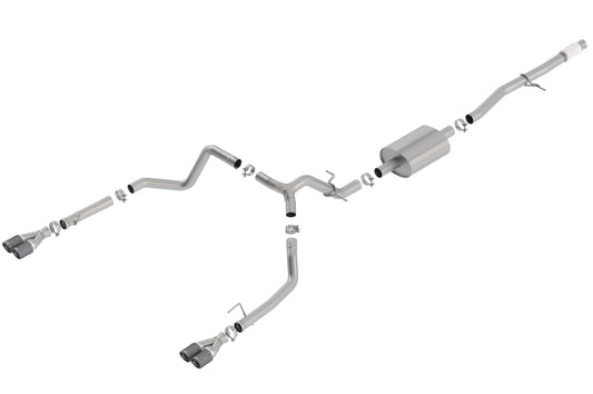 Borla 140770CF 2019 Chevy Silverado 1500 5.3L V8 CC SB 147.4in WB S-Type Cat-Back w/ Quad CF Round Tips - #140770CF