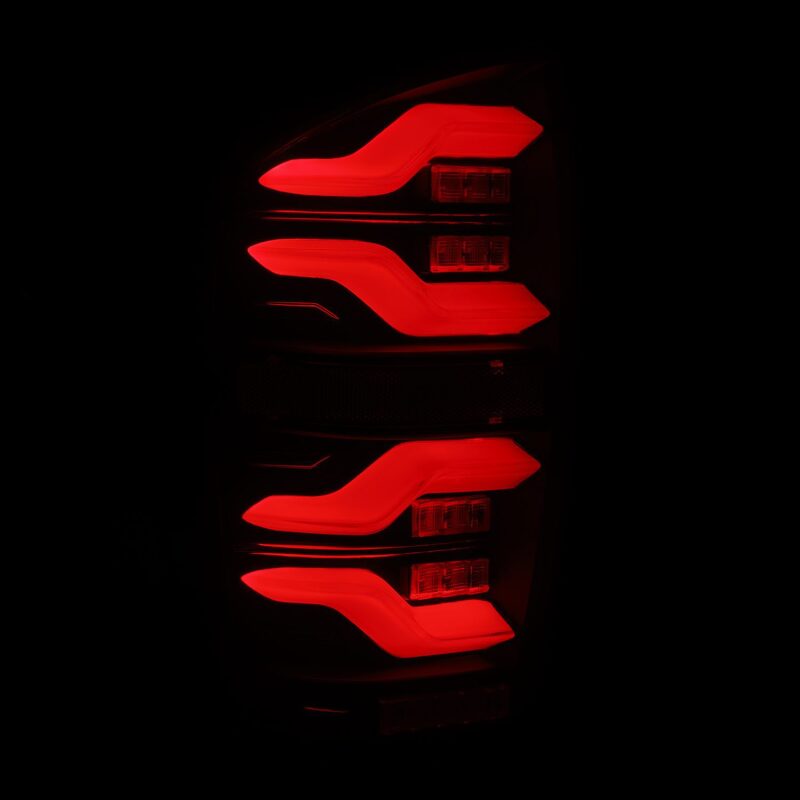 AlphaRex 680080 16-21 Toyota Tacoma LUXX LED Taillights Alpha Black w/Activation Light/Sequential Signal